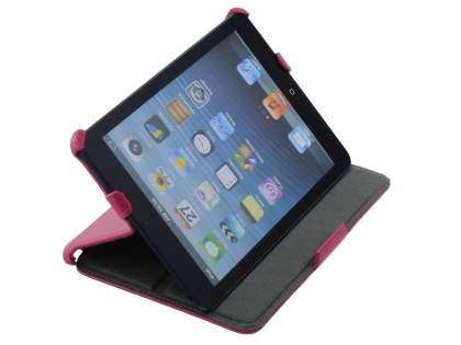 Synthetic Leather Flip Case with Multi-Angle Tilt Stand for iPad mini 1/2/3 - Pink