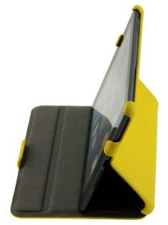 Synthetic Leather Flip Case with Multi-Angle Tilt Stand for iPad mini 1/2/3 - Canary Yellow