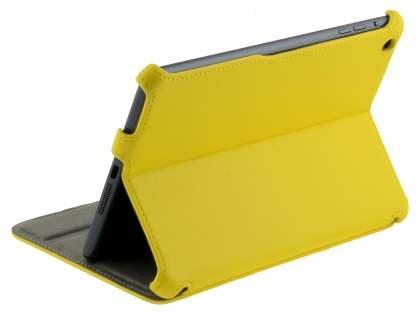 Synthetic Leather Flip Case with Multi-Angle Tilt Stand for iPad mini 1/2/3 - Canary Yellow