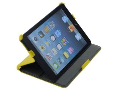 Synthetic Leather Flip Case with Multi-Angle Tilt Stand for iPad mini 1/2/3 - Canary Yellow