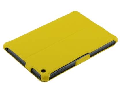 Synthetic Leather Flip Case with Multi-Angle Tilt Stand for iPad mini 1/2/3 - Canary Yellow