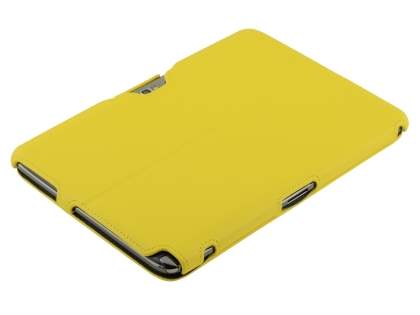 Synthetic Leather Flip Case with Multi-Angle Tilt Stand for Samsung Galaxy Note 10.1 4G - Canary Yellow
