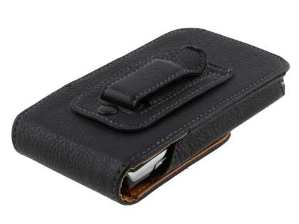 Textured Synthetic Leather Vertical Belt Pouch for Xperia X10