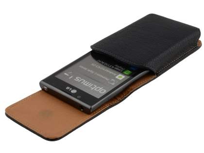 Textured Synthetic Leather Vertical Belt Pouch for LG Optimus L7 P700