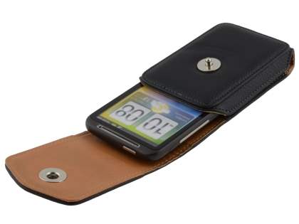 Textured Synthetic Leather Vertical Belt Pouch for HTC Desire HD