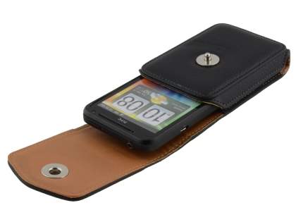 Textured Synthetic Leather Vertical Belt Pouch for HTC EVO 3D
