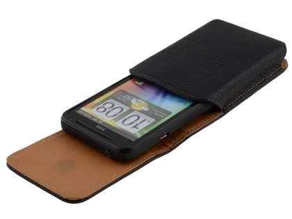Textured Synthetic Leather Vertical Belt Pouch for HTC EVO 3D