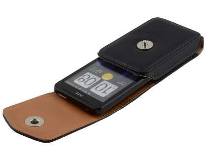 Textured Synthetic Leather Vertical Belt Pouch for HTC Velocity 4G