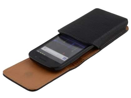 Textured Synthetic Leather Vertical Belt Pouch for Samsung Google Nexus S