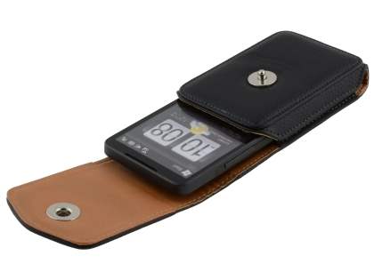 Textured Synthetic Leather Vertical Belt Pouch for HTC Touch HD2