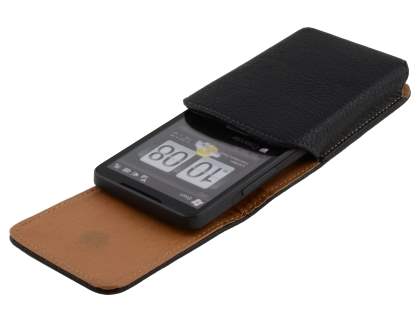 Textured Synthetic Leather Vertical Belt Pouch for HTC Touch HD2