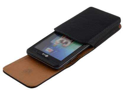 Textured Synthetic Leather Vertical Belt Pouch for LG Optimus 3D P920