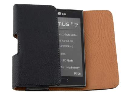 Textured Synthetic Leather Belt Pouch for LG