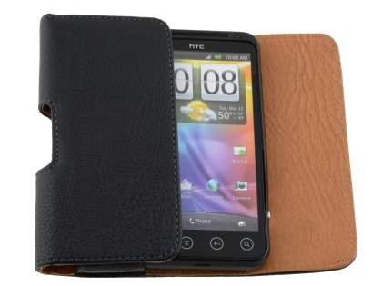 Textured Synthetic Leather Belt Pouch for HTC EVO 3D