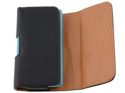 Textured Synthetic Leather Belt Pouch (Bumper Case Compatible) for Samsung Omnia 7