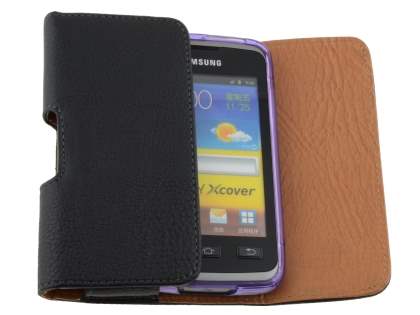 Textured Synthetic Leather Belt Pouch (Bumper Case Compatible) for Samsung Galaxy Xcover S5690