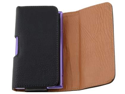 Textured Synthetic Leather Belt Pouch (Bumper Case Compatible) for LG Optimus L5 E610