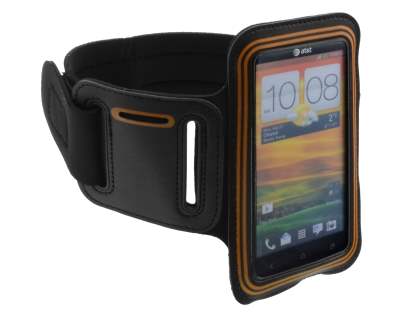 Universal Sports Armband - Black/Orange Sports Arm Band