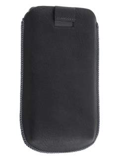 Synthetic Leather Slide-in Case with Pull-out Strap for Motorola RAZR HD 4G XT925 - Classic Black Synthetic Leather Slide-in Case with Pull-out Strap for Motorola RAZR HD 4G XT925 - Classic Black