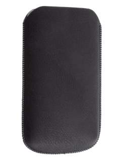 Synthetic Leather Slide-in Case with Pull-out Strap for HTC Titan - Classic Black Synthetic Leather Slide-in Case with Pull-out Strap for HTC Titan - Classic Black
