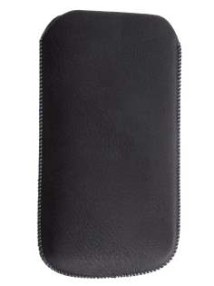 Synthetic Leather Slide-in Case with Pull-out Strap for HTC Sensation XL - Classic Black Synthetic Leather Slide-in Case with Pull-out Strap for HTC Sensation XL - Classic Black
