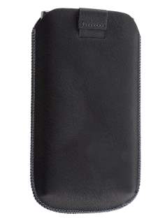Synthetic Leather Slide-in Case with Pull-out Strap for LG Prada 3.0 - Classic Black
