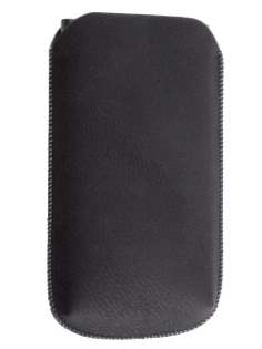 Synthetic Leather Slide-in Case with Pull-out Strap for Nokia Lumia 900 - Classic Black Synthetic Leather Slide-in Case with Pull-out Strap for Nokia Lumia 900 - Classic Black