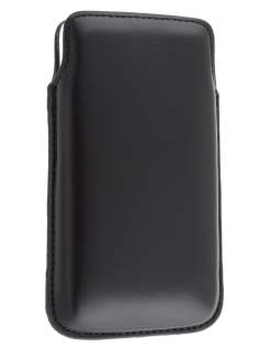Genuine Leather Slide-in Case for HTC Sensation XL - Classic Black