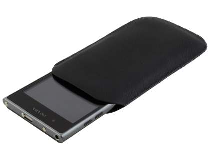 Synthetic Leather Slide-in Case with Pull-out Strap for LG Prada 3.0 - Classic Black
