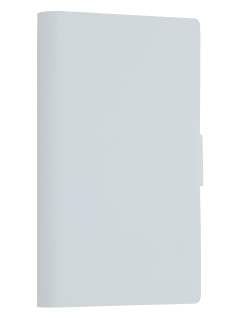 Slim Genuine Leather Portfolio Case for Nokia Lumia 920 - Pearl White