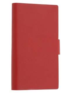 Slim Genuine Leather Portfolio Case for Nokia Lumia 920 - Red
