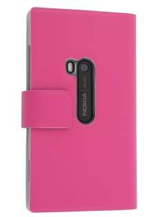 Slim Genuine Leather Portfolio Case for Nokia Lumia 920 - Pink Leather Wallet Case