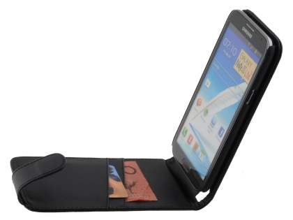 Synthetic Leather Flip Case for Samsung Galaxy Note 2 4G - Black