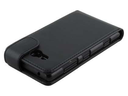 Nokia Lumia 820 Synthetic Leather Flip Case - Black