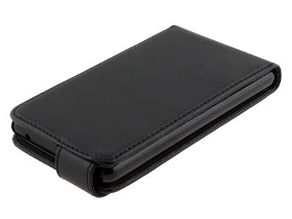 Nokia Lumia 820 Synthetic Leather Flip Case - Black