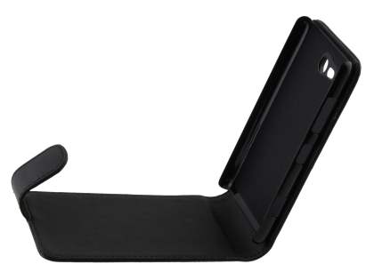 Nokia Lumia 820 Synthetic Leather Flip Case - Black