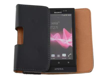 Smooth Synthetic Leather Belt Pouch