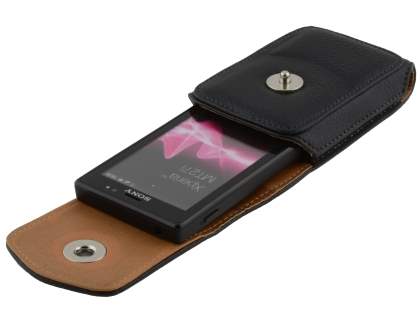 Textured Synthetic Leather Vertical Belt Pouch for Sony Xperia Sola MT27i