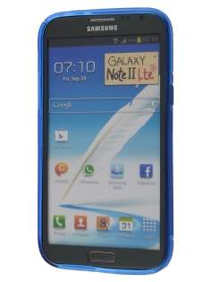 Wave Case for Samsung Galaxy Note 2 4G - Frosted Blue/Blue