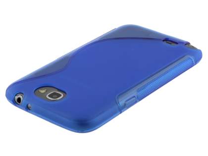 Wave Case for Samsung Galaxy Note 2 4G - Frosted Blue/Blue