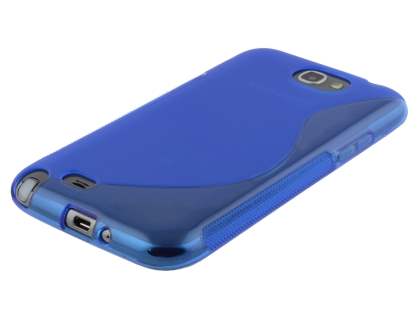 Wave Case for Samsung Galaxy Note 2 4G - Frosted Blue/Blue