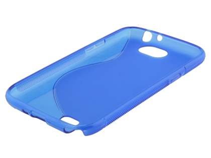 Wave Case for Samsung Galaxy Note 2 4G - Frosted Blue/Blue