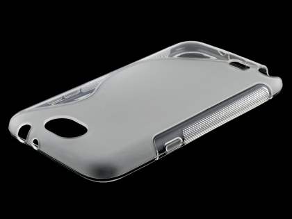 Wave Case for Samsung Galaxy Note 2 4G - Frosted Clear/Clear