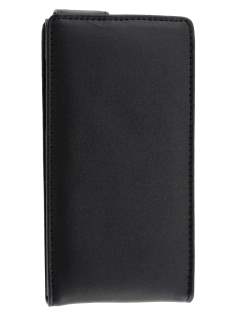 Genuine Leather Flip Case for Sony Xperia ion LTE lt28i - Black