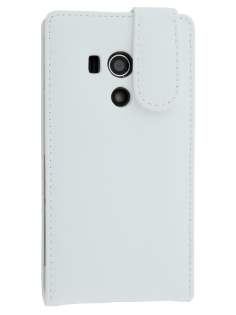 Genuine Leather Flip Case for Sony Xperia acro S LT26w - Pearl White Genuine Leather Flip Case for Sony Xperia acro S LT26w - Pearl White