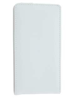 Genuine Leather Flip Case for Sony Xperia acro S LT26w - Pearl White