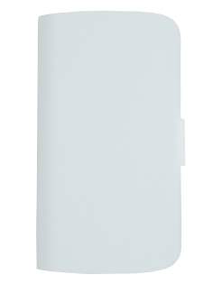 Slim Genuine Leather Portfolio Case for Samsung Galaxy Trend S7560/S Duos S7562 - Pearl White