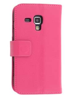 Synthetic Leather Wallet Case with Stand for Samsung Galaxy Trend S7560/S Duos S7562 - Pink Leather Wallet Case