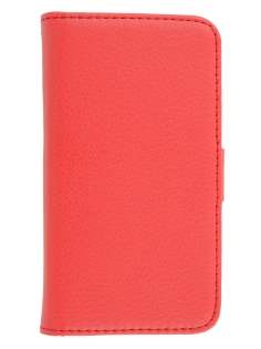Synthetic Leather Wallet Case with Stand for Samsung Galaxy Trend S7560/S Duos S7562 - Red