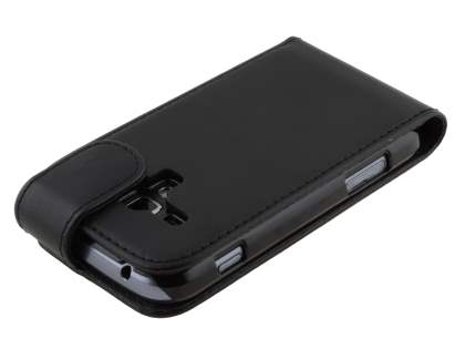 Synthetic Leather Flip Case for Samsung Galaxy Trend S7560 / S Duos S7562 - Black